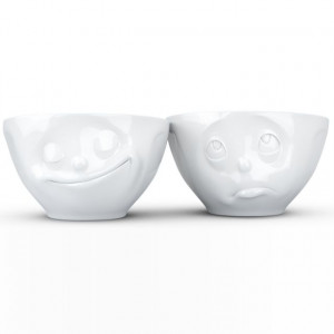 Set 2 boluri albe din portelan 200 ml Happy & Oh please Tassen