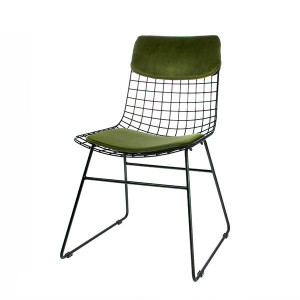 Set perne catifea verde pentru sezut si spatar scaun HK Living