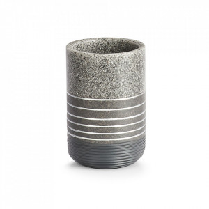 Suport gri din polirasina pentru periuta dinti 7,3x10,5 cm Shine Zeller