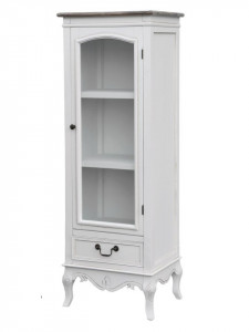 Vitrina din lemn de plop si MDF Rimini White Livin Hill