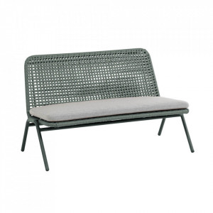 Banca verde din poliester si otel pentru exterior 120 cm Wivina Kave Home