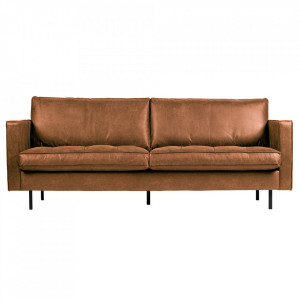 Canapea maro din piele 230 cm Rodeo Cognac Classic Be Pure Home