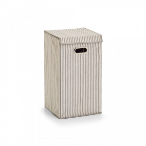 Cos de rufe bej din fleece 32x57 cm Laundry Collector Stripes Zeller
