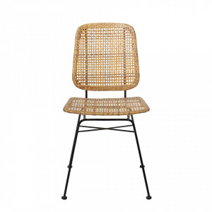 Scaun maro din ratan cu picioare de metal 43x84x54 cm Bloomingville