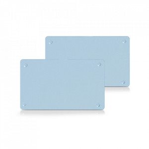 Set 2 tocatoare dreptunghiulare albastre din sticla 15x25 cm Chester Zeller