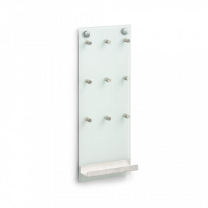 Suport alb din sticla si inox pentru chei Key Board White Zeller