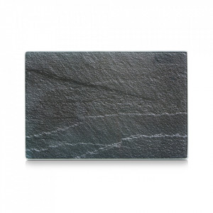 Tocator dreptunghiular gri antracit din sticla 20x30 cm Slate Zeller