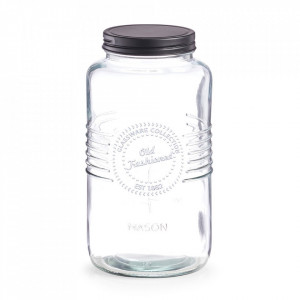 Borcan cu capac transparent din sticla 2000 ml Old Fashioned Zeller