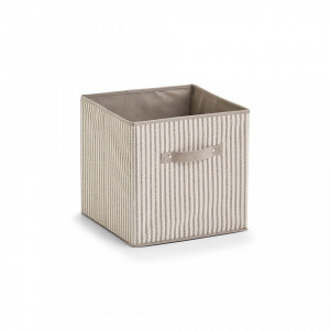 Cos pliabil bej din fleece Storage Box Foldable Stripes Zeller