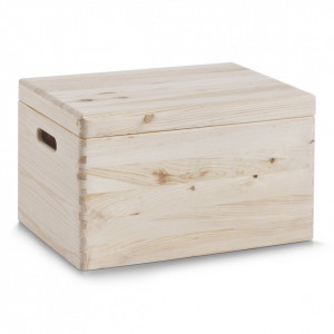 Cutie maro cu capac pentru depozitare din lemn de pin 30x40 cm Cover Wood Zeller
