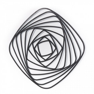 Decoratiune de perete din metal negru 80x80 cm Universe Kave Home