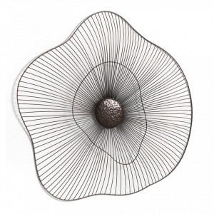Decoratiune de perete neagra din metal si cupru 93x95 cm Reel Kave Home