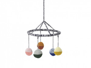 Decoratiune multicolora suspendabila pentru copii din bumbac Ball Mobile Ferm Living