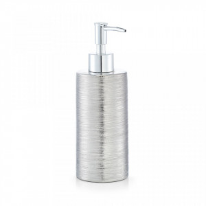 Dispenser sapun lichid argintiu din ceramica 330 ml Brushed Stoneware Zeller