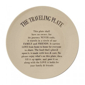 Farfurie gri din ceramica 25 cm The Travelling Plate Bloomingville