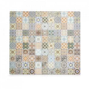 Panou antistropire multicolor din sticla pentru perete 50x56 cm Mosaic Zeller