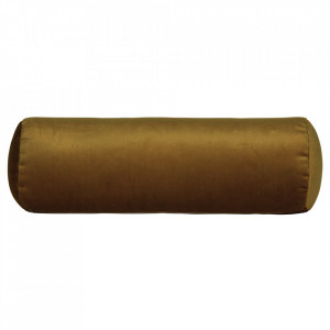 Perna decorativa rotunda galbena din catifea 20x61 cm Spool Be Pure Home