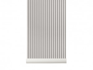 Rola tapet gri 53x1000 cm Thin Lines Grey Off White Ferm Living