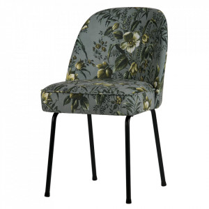 Scaun dining multicolor din catifea si metal Vogue Poppy Be Pure Home