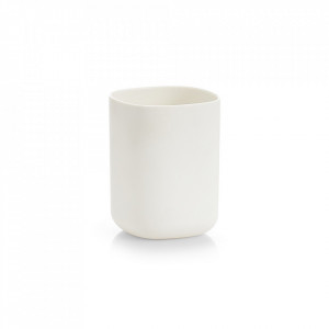 Suport alb din plastic pentru periuta dinti 7,3x9,5 cm Yussef Tumbler Zeller