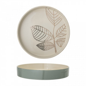 Tava rotunda albastra/alba din ceramica 30 cm Rio Bloomingville