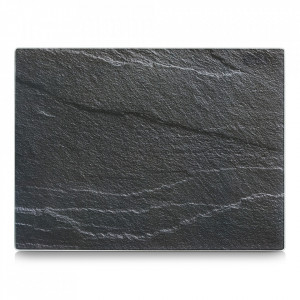Tocator dreptunghiular gri antracit din sticla 30x40 cm Slate Zeller