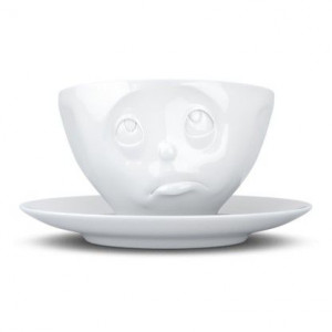 Ceasca din portelan pentru ceai si cafea "Oh please" alb Tassen