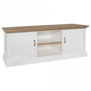 Comoda TV alba/maro din lemn si MDF 164 cm Oakdale Richmond Interiors