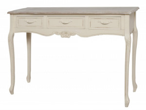 Consola crem/maro din lemn de plop si MDF 110 cm Savona Livin Hill