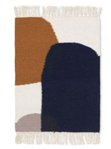 Covor multicolor din lana si bumbac 50x70 cm Kelim Merge Ferm Living