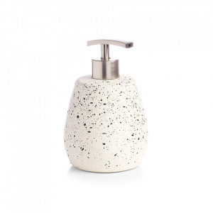Dispenser sapun lichid alb din ceramica 9,7x15 cm Spotted Zeller