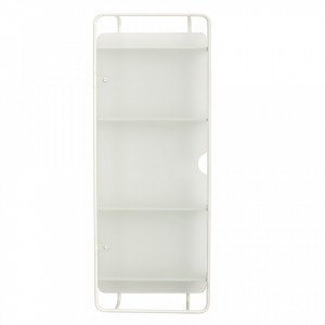 Dulapior din metal si sticla 106 cm pentru perete White Glass Hubsch