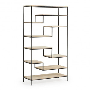 Etajera maro/neagra din lemn si metal 180 cm Pyke La Forma