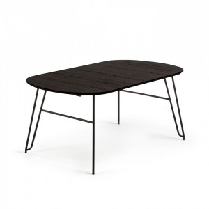 Masa dining extensibila din lemn 90x140(220) cm Norfort Oval La Forma