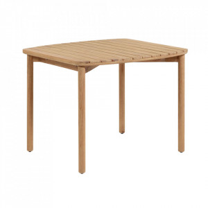 Masa dining maro din lemn de eucalipt pentru exterior 90x90 cm Sheryl Kave Home