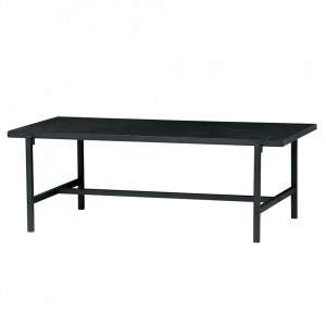 Masa neagra din MDF si otel pentru cafea 54x100 cm Turn Be Pure Home