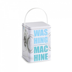 Recipient cu capac multicolor din metal pentru detergent rufe 15x21 cm Washing Machine Zeller