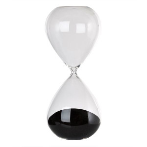 Clepsidra cu nisip negru 38 cm Sandglass Black L Pols Potten