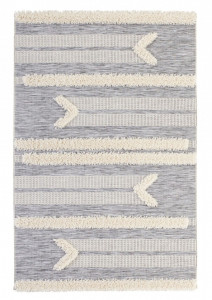 Covor gri din polipropilena 77x150 cm Handira Arrow Mint Rugs