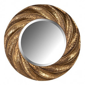 Oglinda rotunda maro bronz din fier si MDF 86 cm Carmen Richmond Interiors
