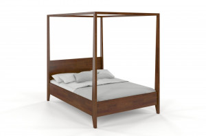 Pat maro cu baldachin din lemn de pin 200x200 cm Canopy Nut Skandica
