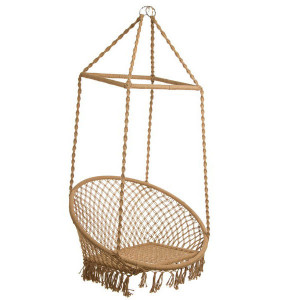 Scaun suspendat maro din otel si poliester Hammock Santiago Pons