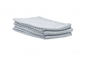 Set 3 prosoape bucatarie gri din poliester si poliamide 35x35 cm Waffle House Doctor