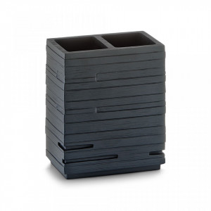 Suport negru din polirasina 10,1x11,5 cm pentru periuta dinti Schiefer Holder Zeller