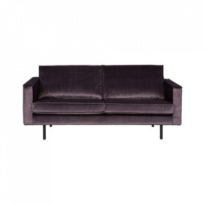 Canapea gri din catifea pentru 2,5 persoane Rodeo Rust Be Pure Home