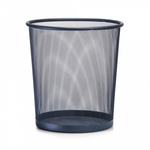 Cos de gunoi gri din metal 26x28 cm pentru birou Mesh Paper Trash Anthracite Zeller