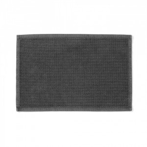 Covoras pentru baie din bumbac gri inchis 60x40 cm Miekki Kave Home