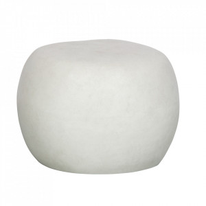 Masuta alba din fibre de lut pentru exterior 50 cm Pebble Woood