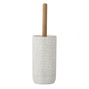 Perie toaleta din ceramica alba 11x40 Edda cm Bloomingville
