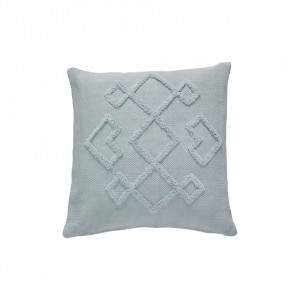 Perna decorativa patrata albastra din bumbac Filler Cushion 50x50 cm Hubsch